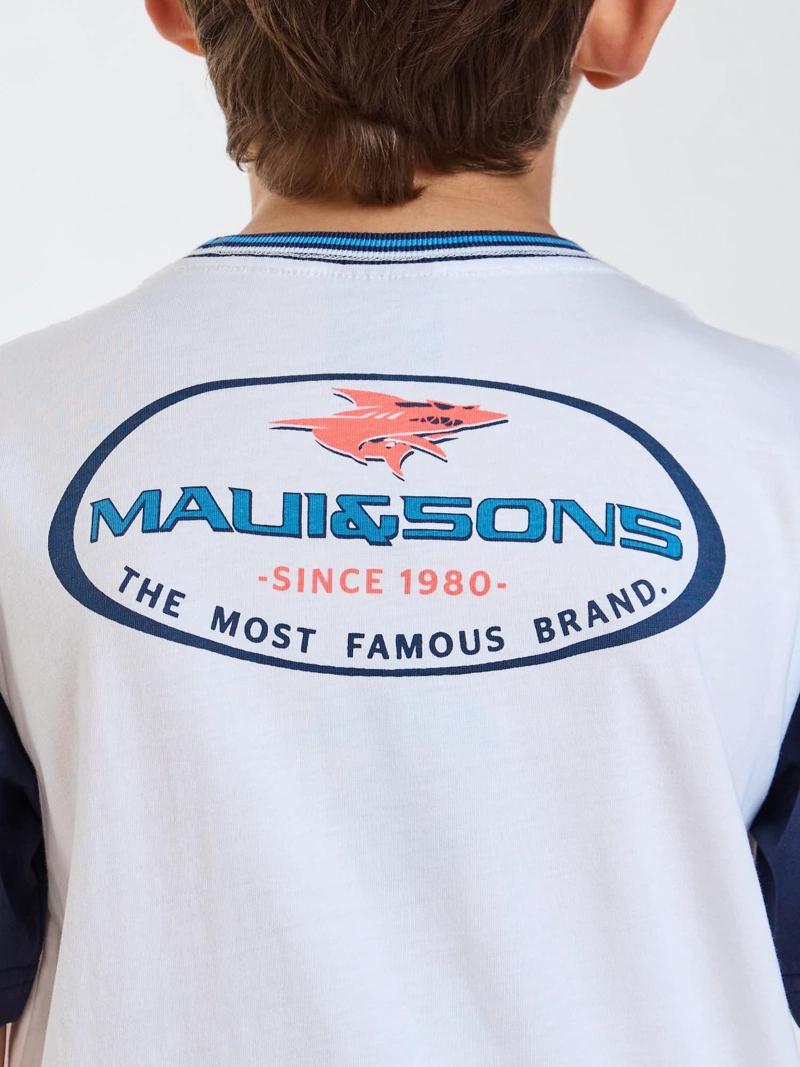 POLERA MC MANA BLANCO INFANTIL MAUI AND SONS - 4
