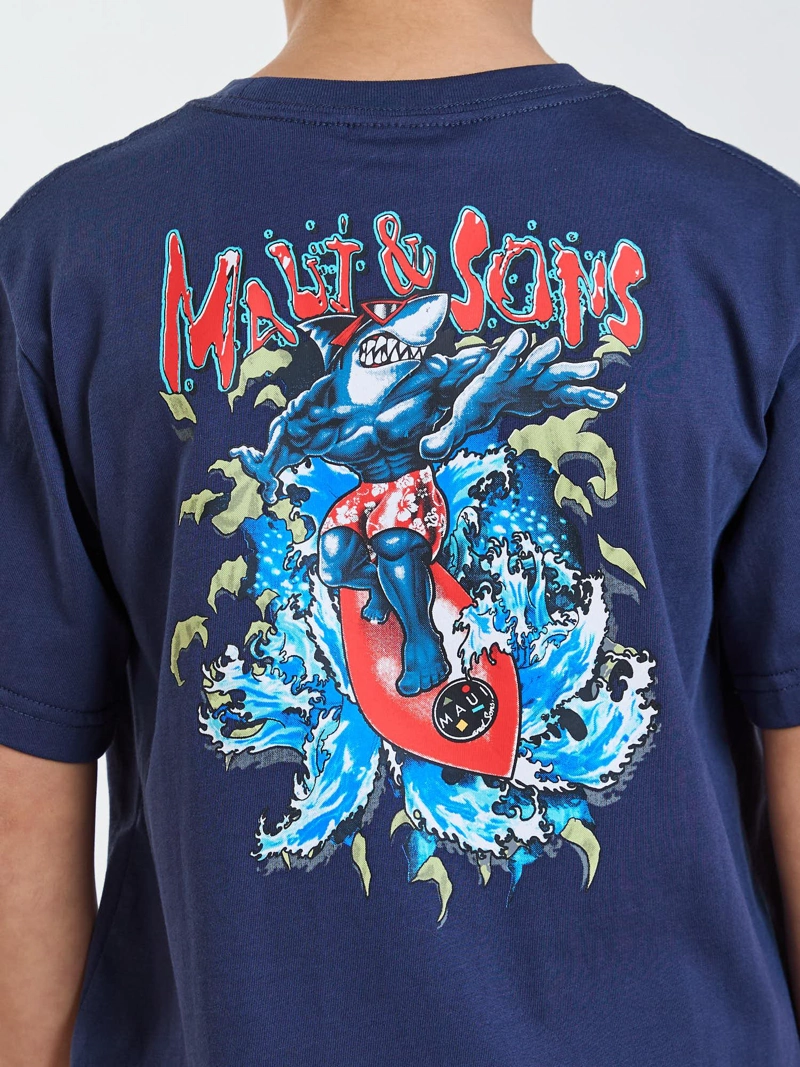 POLERA MC HIGHWAY AZUL INFANTIL MAUI AND SONS - 4