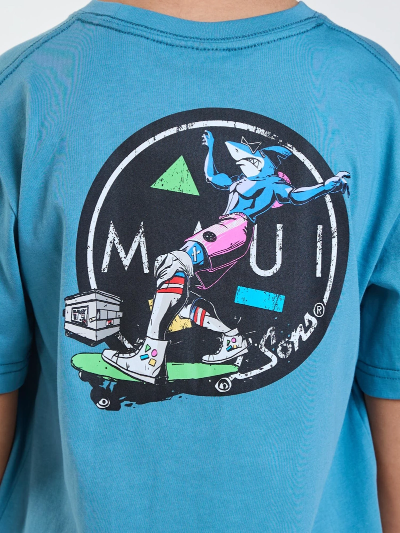 POLERA MC SUNSET CELESTE INFANTIL MAUI AND SONS - 4