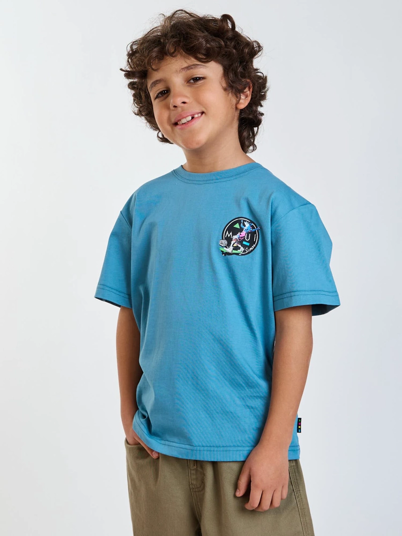 POLERA MC SUNSET CELESTE INFANTIL MAUI AND SONS - 6