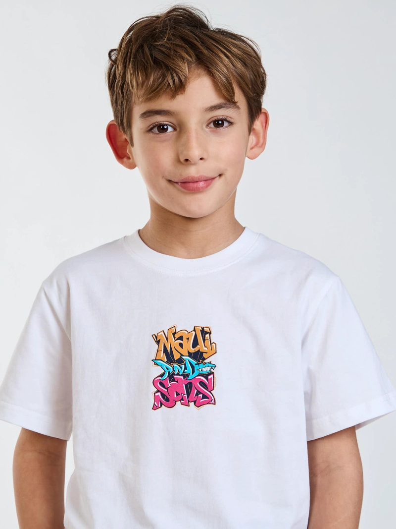 POLERA MC SUNSET BLANCO INFANTIL MAUI AND SONS - 5