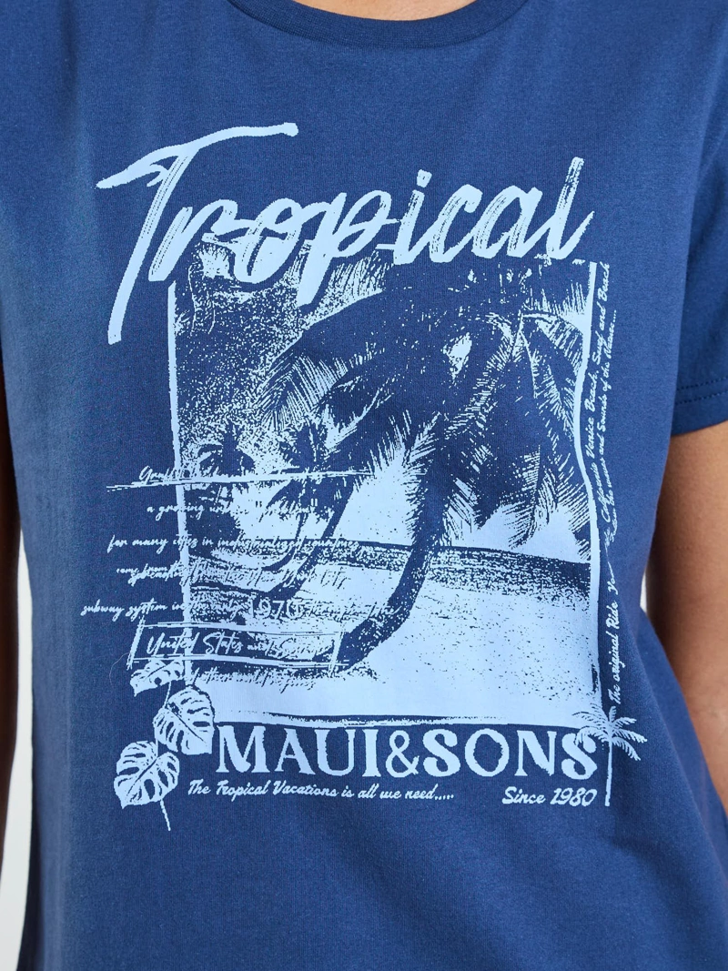 POLERA MC LIRA CELESTE MUJER MAUI AND SONS - 5
