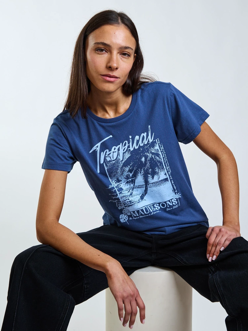 POLERA MC LIRA CELESTE MUJER MAUI AND SONS - 7