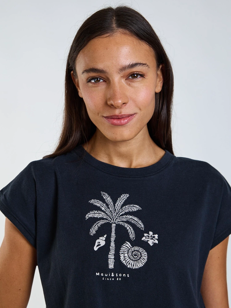 POLERA MC ELARA NEGRO MUJER MAUI AND SONS - 5