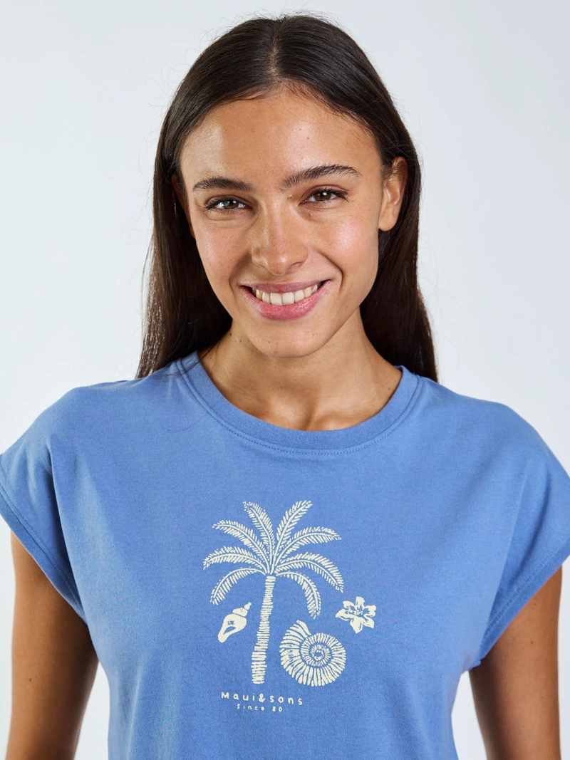 POLERA MC ELARA AZUL MUJER MAUI AND SONS - 5