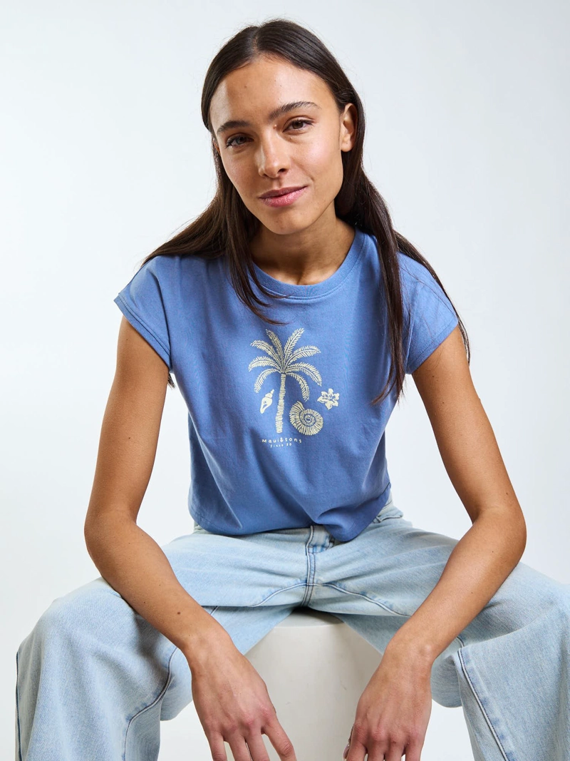 POLERA MC ELARA AZUL MUJER MAUI AND SONS - 7