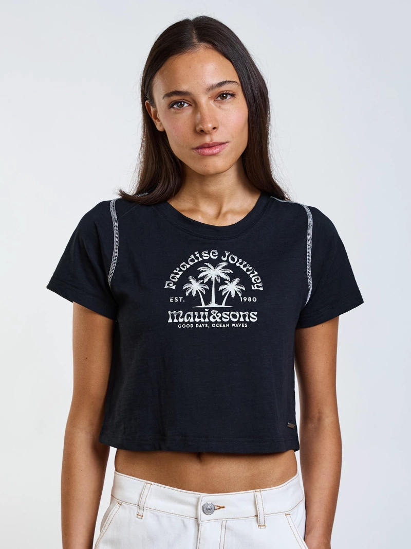 POLERA MC MAKANA NEGRO MUJER MAUI AND SONS - 1