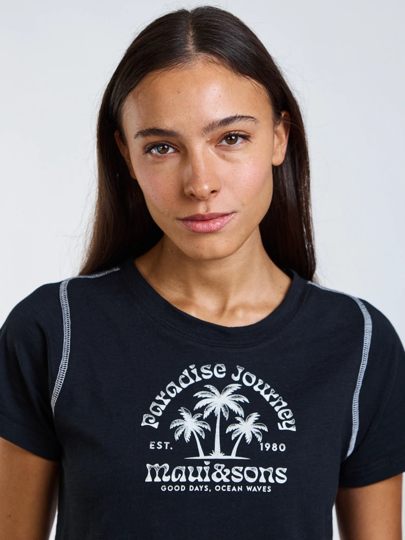 POLERA MC MAKANA NEGRO MUJER MAUI AND SONS - 4
