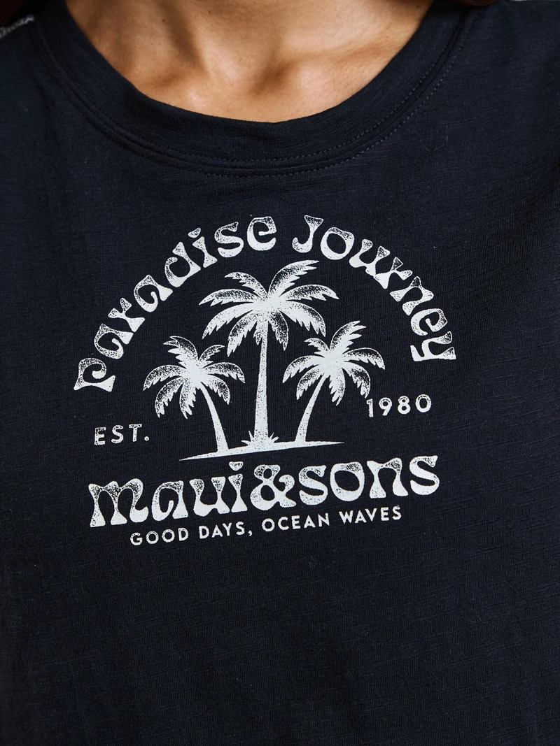 POLERA MC MAKANA NEGRO MUJER MAUI AND SONS - 5