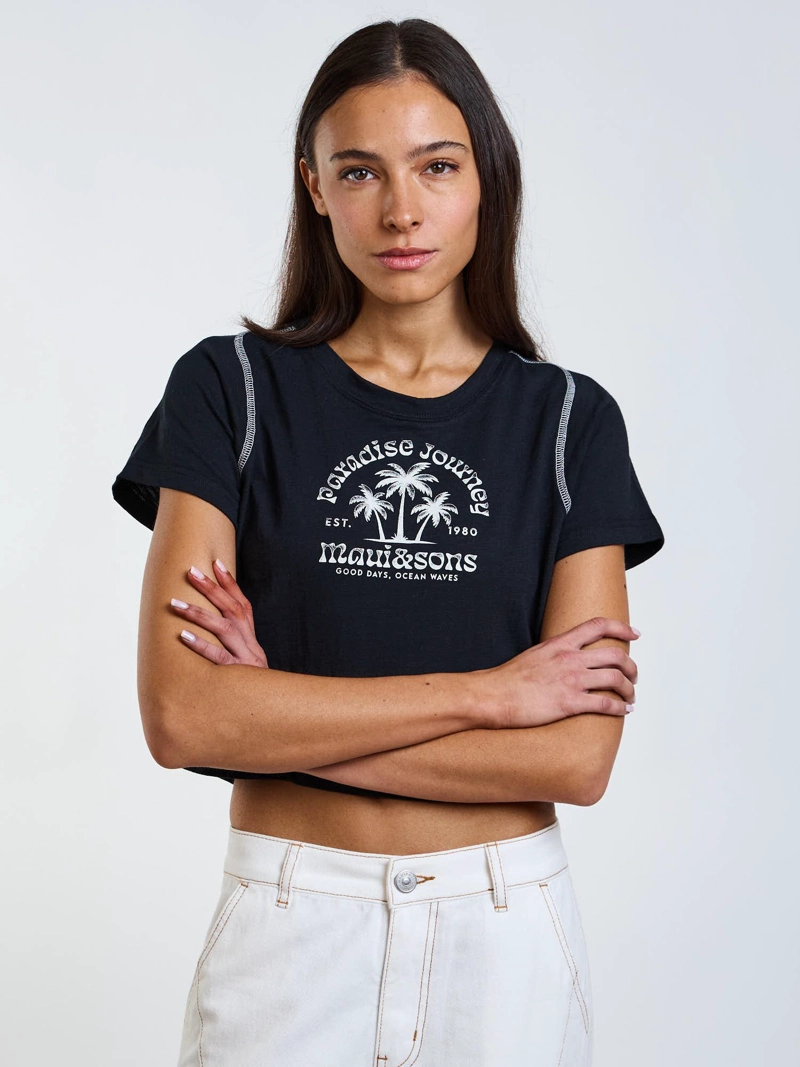 POLERA MC MAKANA NEGRO MUJER MAUI AND SONS - 6