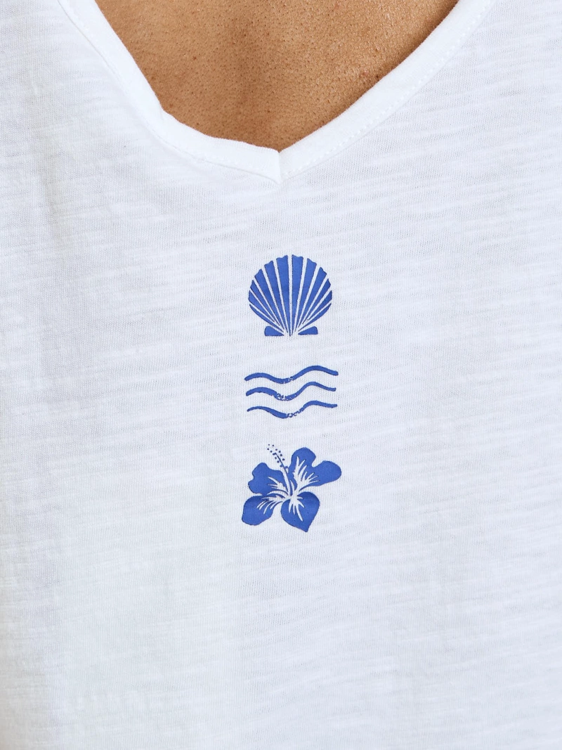 POLERA SM OCEAN BLANCO MUJER MAUI AND SONS - 4