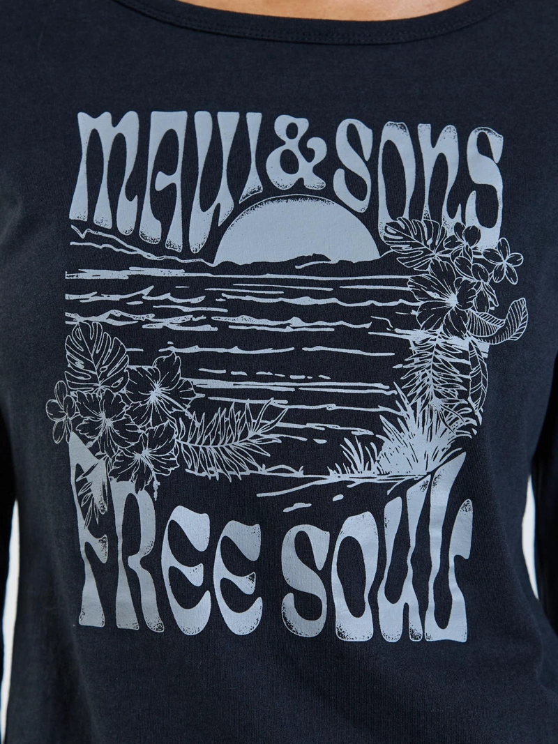 POLERA ML RIVA NEGRO MUJER MAUI AND SONS - 5