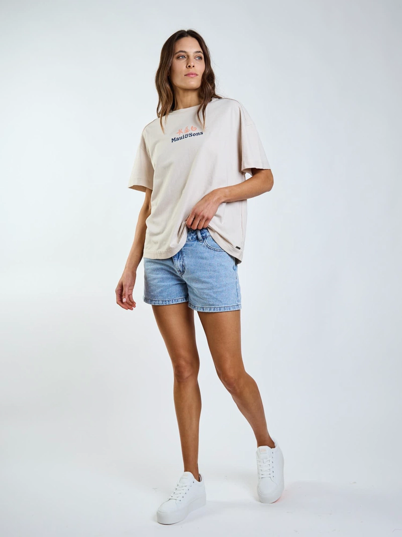 SHORT JEANS KONA CELESTE MUJER MAUI AND SONS - 8