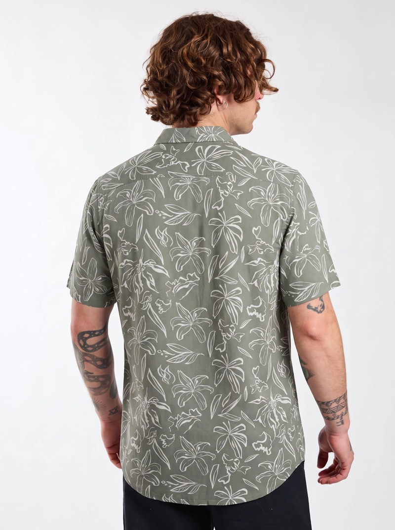 CAMISA MC HOKU VERDE HOMBRE MAUI AND SONS - 2