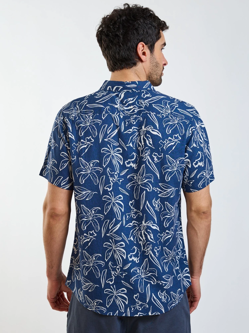 CAMISA MC HOKU AZUL HOMBRE MAUI AND SONS - 2