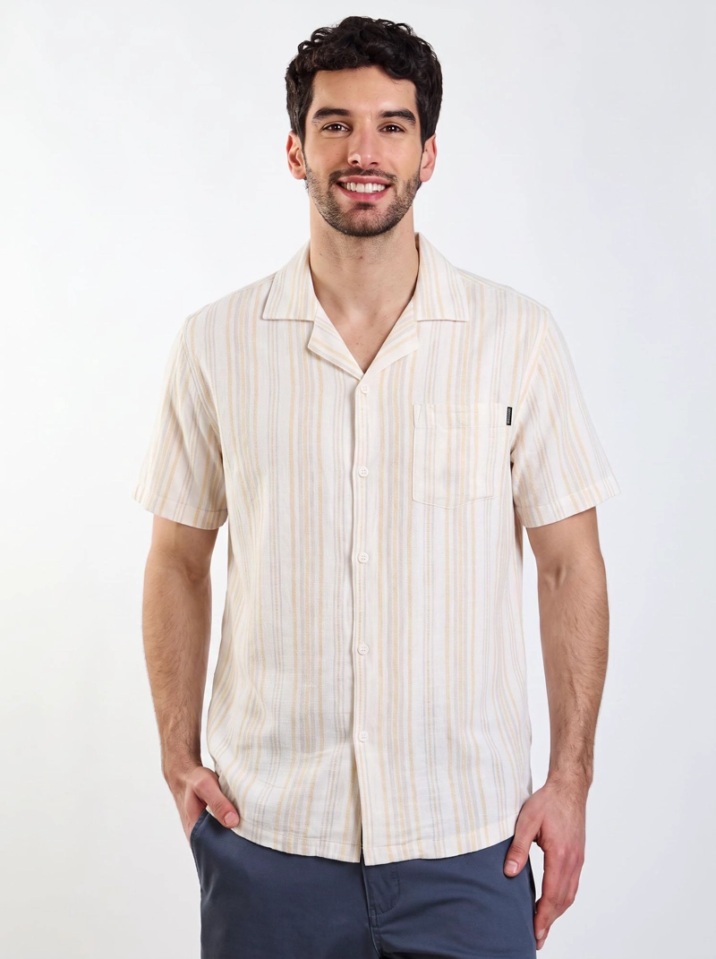CAMISA MC NALU BEIGE HOMBRE MAUI AND SONS - 1