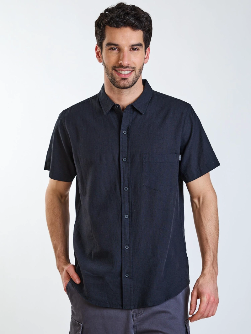 CAMISA MC KOA NEGRO HOMBRE MAUI AND SONS - 1