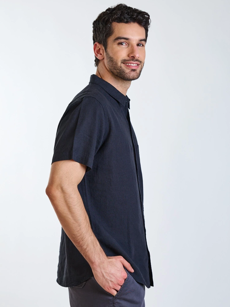 CAMISA MC KOA NEGRO HOMBRE MAUI AND SONS - 3