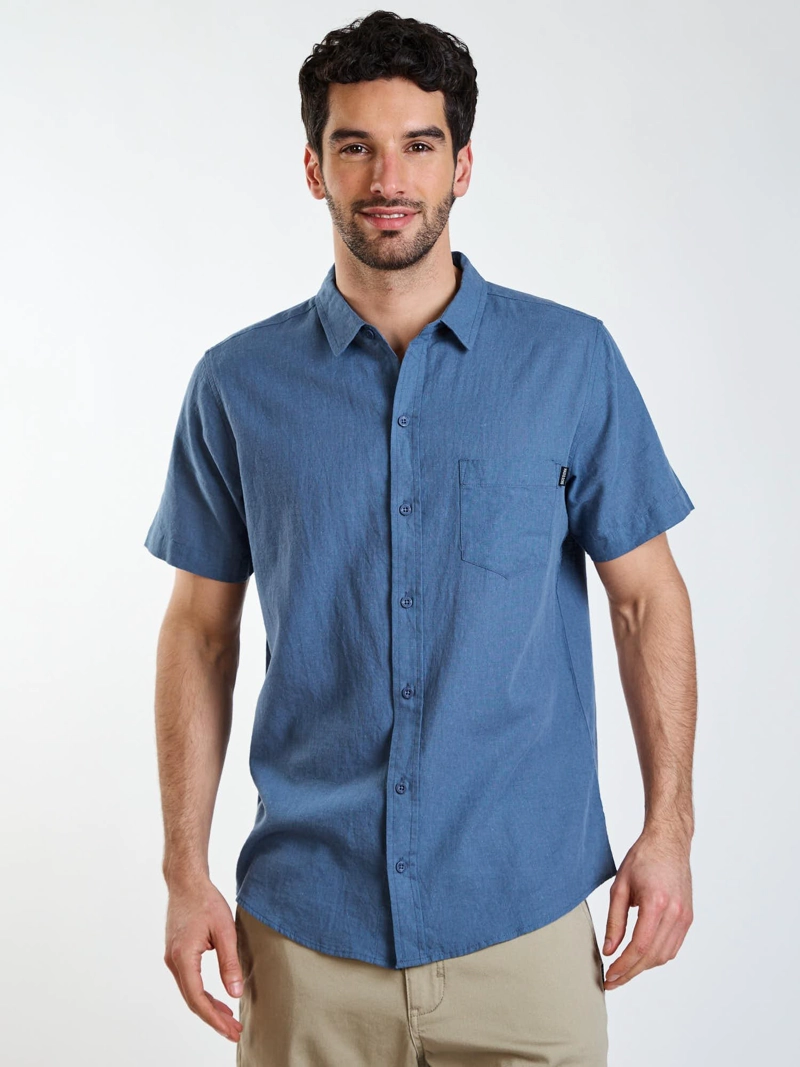 CAMISA MC KOA AZUL HOMBRE MAUI AND SONS - 1