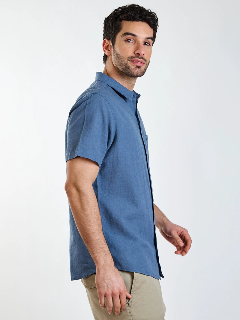 CAMISA MC KOA AZUL HOMBRE MAUI AND SONS - 3