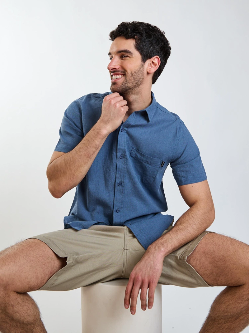 CAMISA MC KOA AZUL HOMBRE MAUI AND SONS - 7