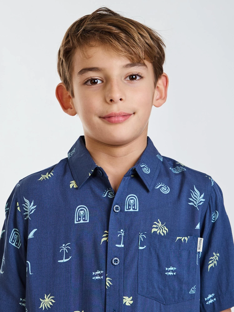 CAMISA MC RIPPY MULTICOLOR INFANTIL MAUI AND SONS - 4