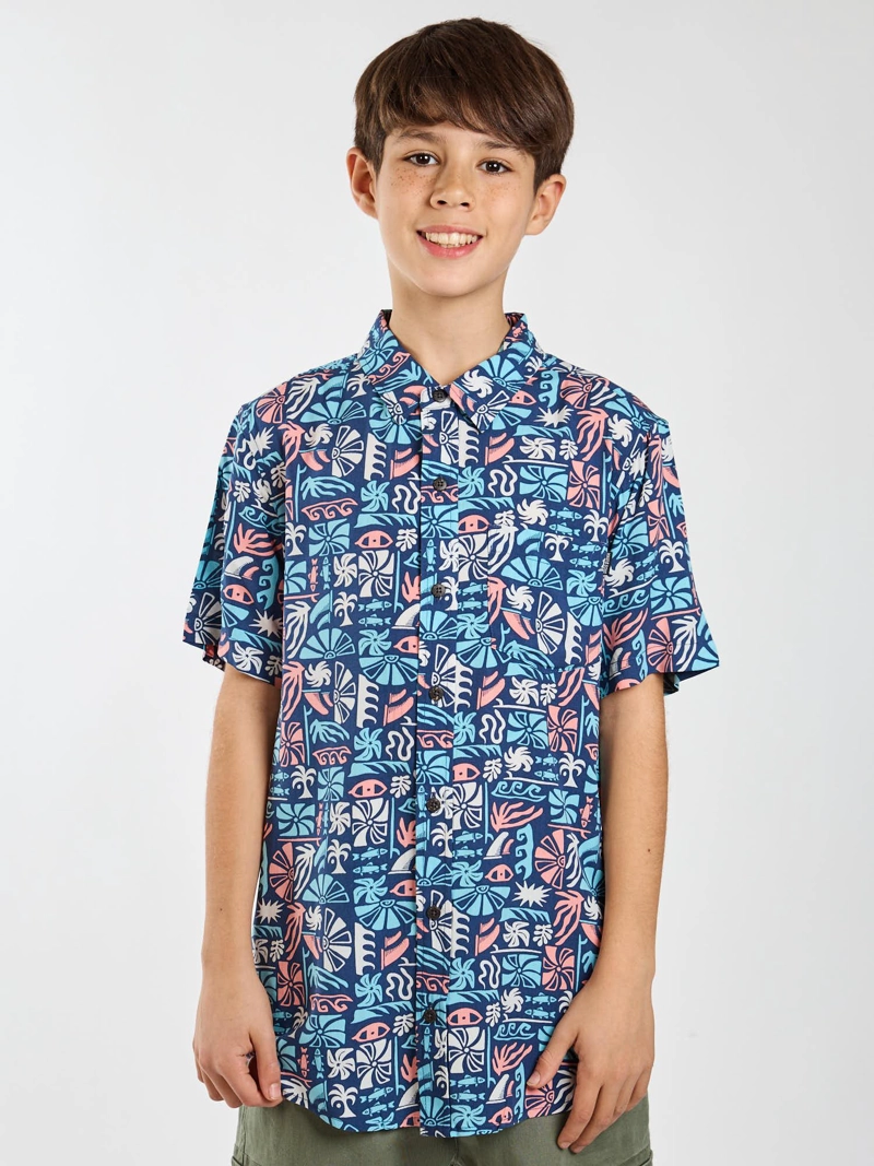 CAMISA MC SOLARO MULTICOLOR INFANTIL MAUI AND SONS - 1