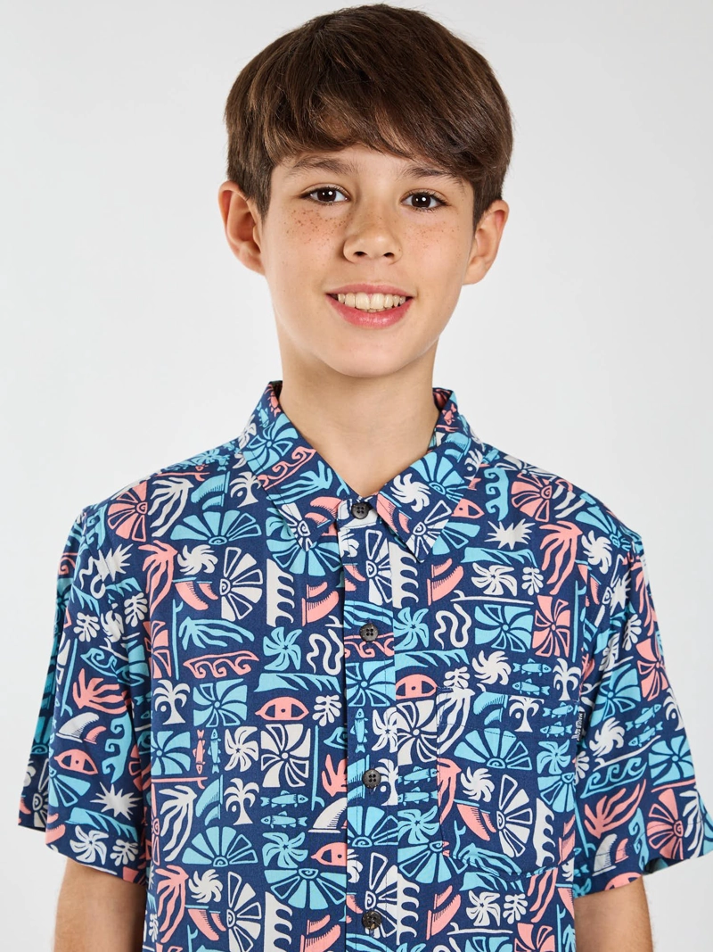 CAMISA MC SOLARO MULTICOLOR INFANTIL MAUI AND SONS - 4