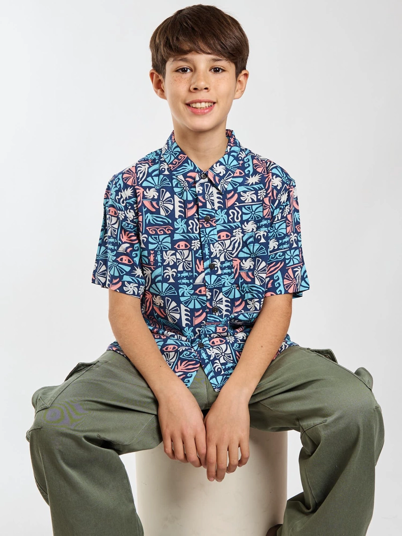CAMISA MC SOLARO MULTICOLOR INFANTIL MAUI AND SONS - 7