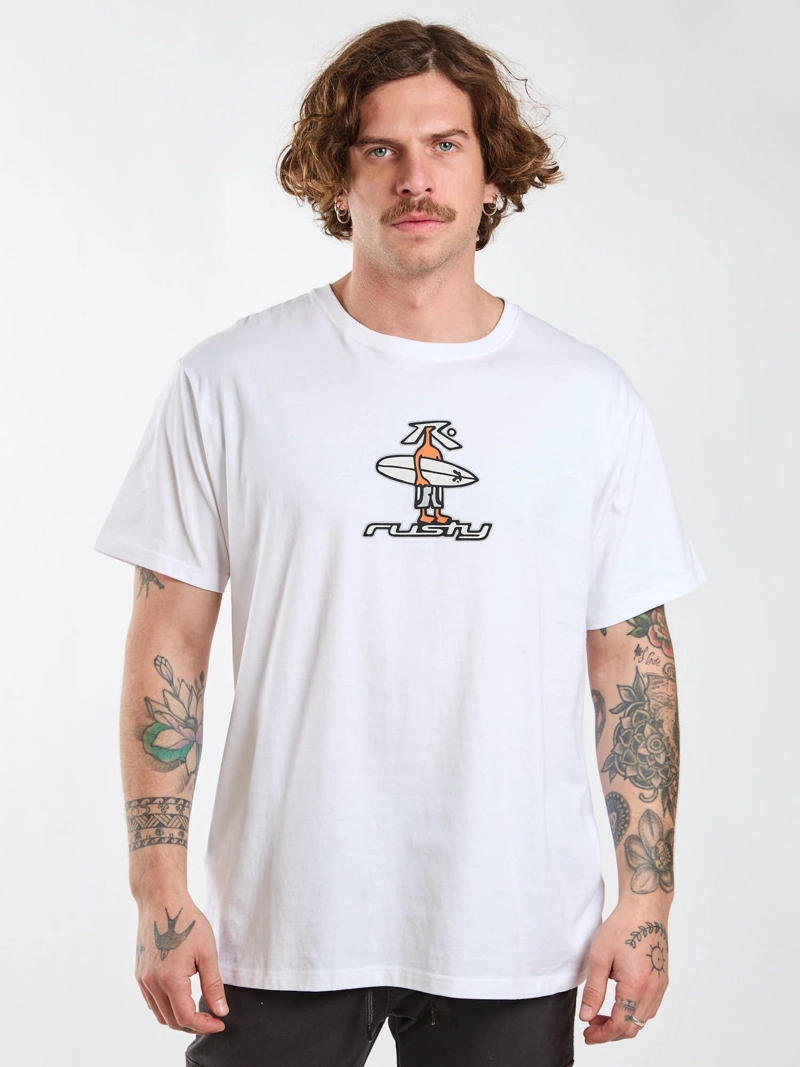 POLERA MC COASTAL BLANCO HOMBRE RUSTY - 2