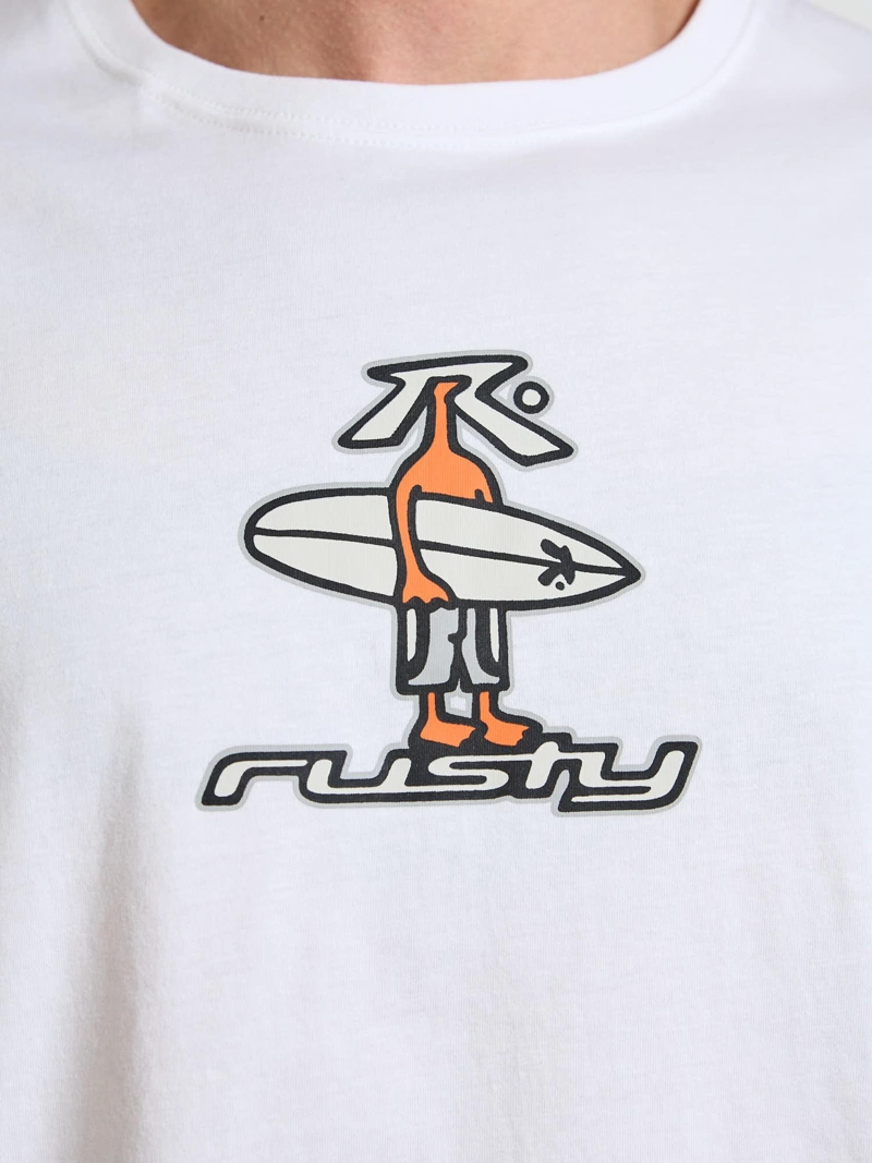 POLERA MC COASTAL BLANCO HOMBRE RUSTY - 6