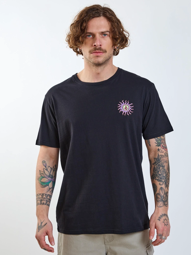POLERA MC MORRISTONE NEGRO HOMBRE VOLCOM - 1