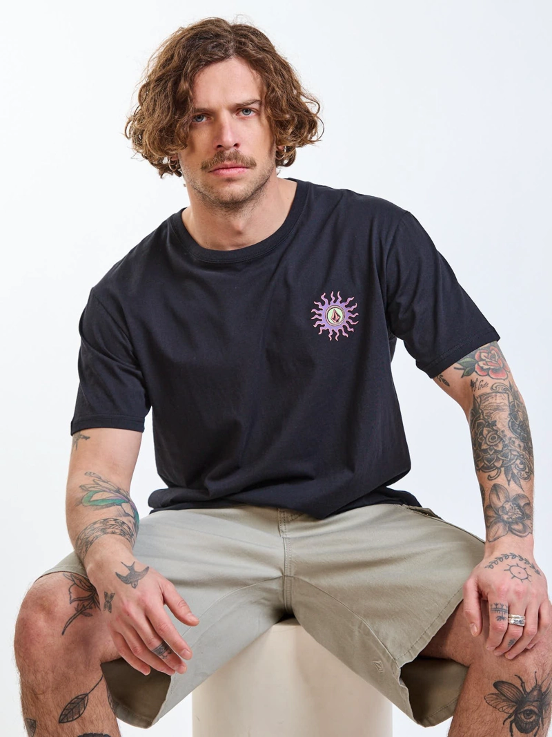 POLERA MC MORRISTONE NEGRO HOMBRE VOLCOM - 8