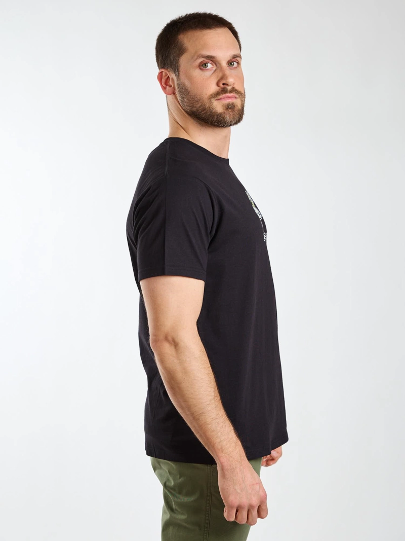 POLERA MC COASTAL NEGRO HOMBRE RUSTY - 3