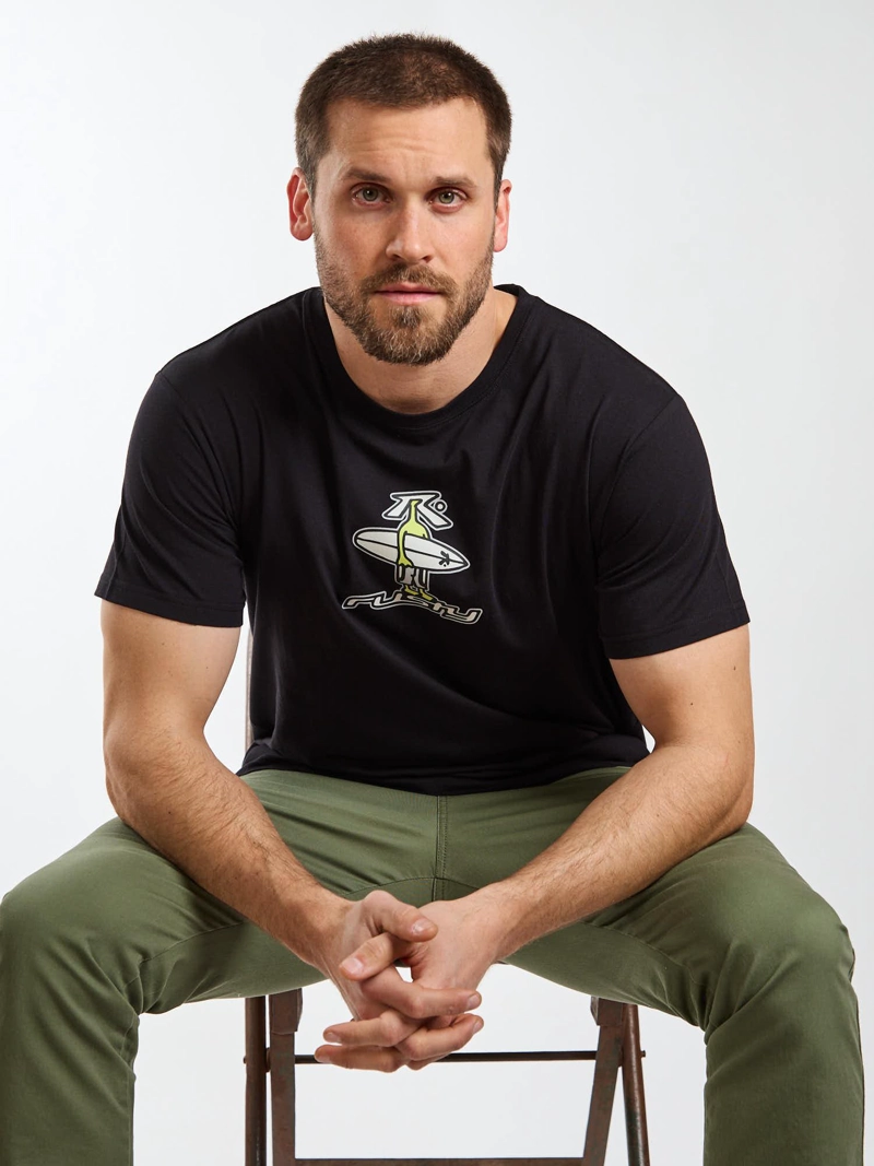POLERA MC COASTAL NEGRO HOMBRE RUSTY - 7
