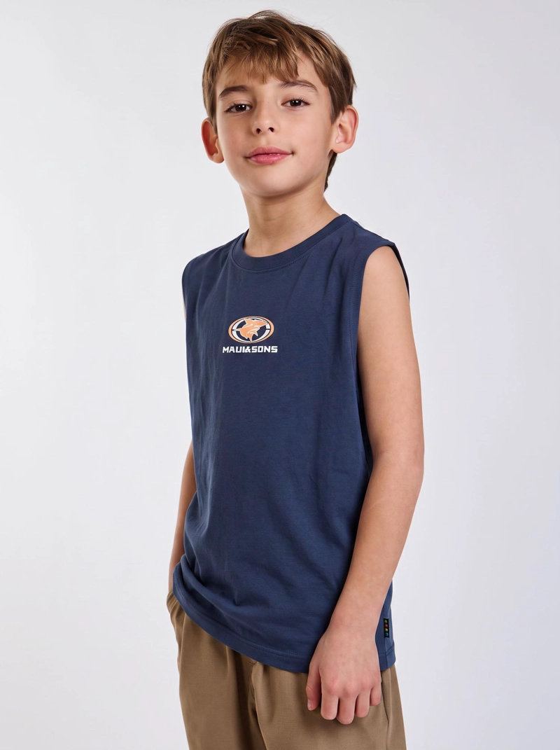 POLERA SM NOHO AZUL INFANTIL MAUI AND SONS - 4