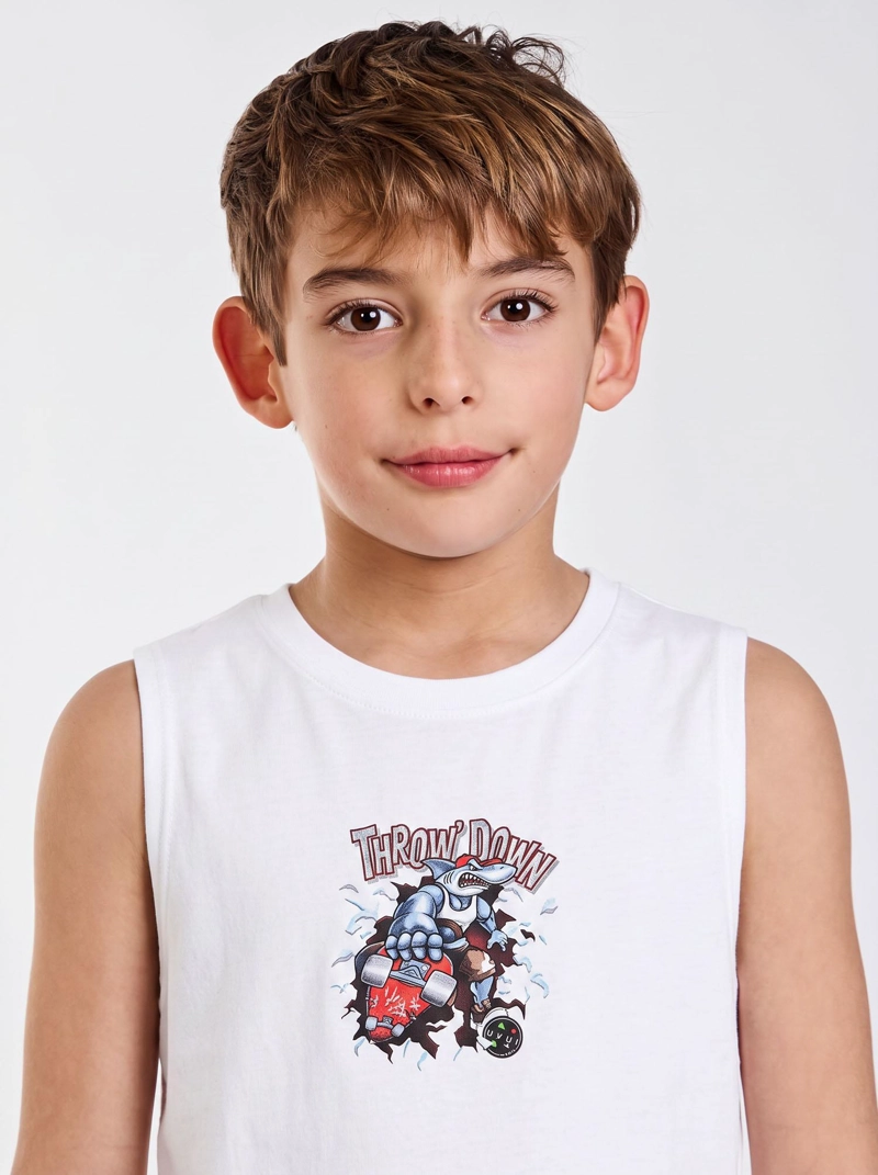 POLERA SM SKATER BLANCO INFANTIL MAUI AND SONS - 4
