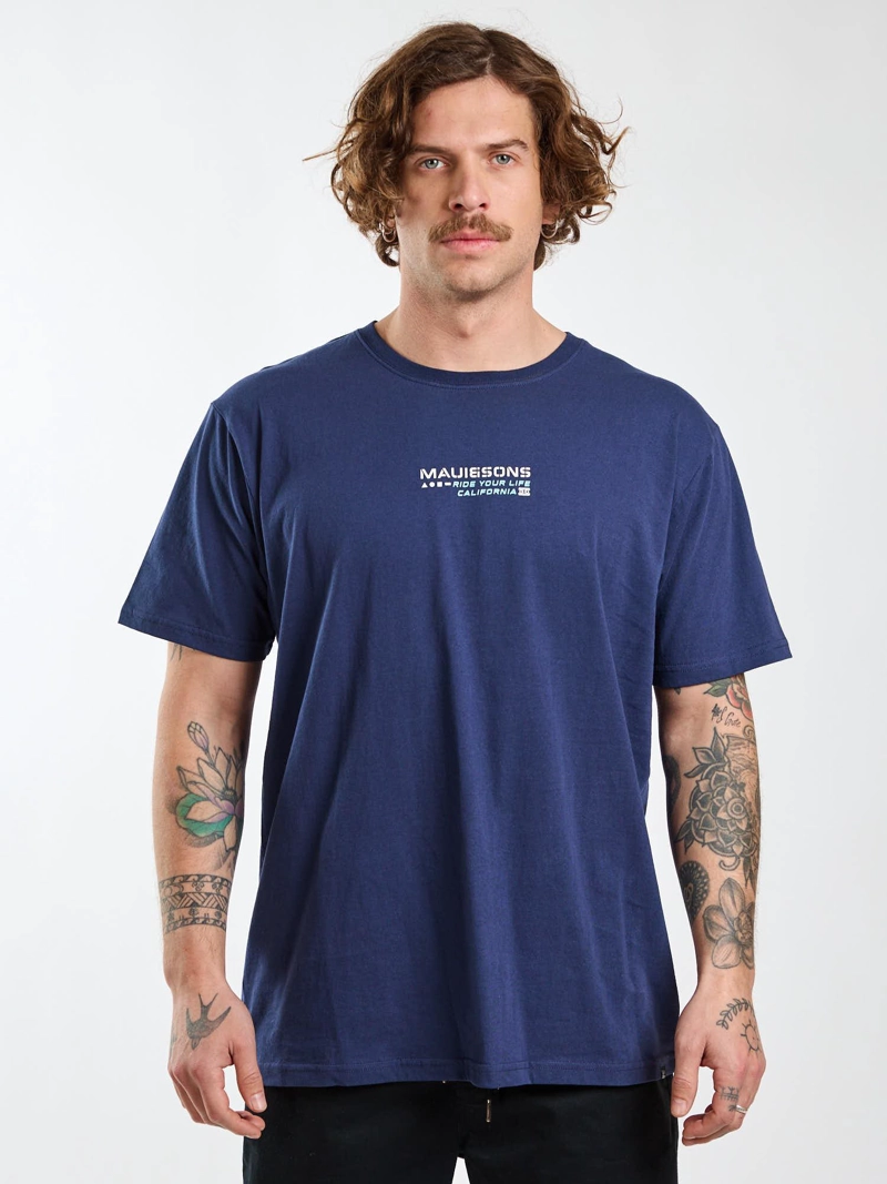 POLERA MC VIBES AZUL HOMBRE MAUI AND SONS - 1