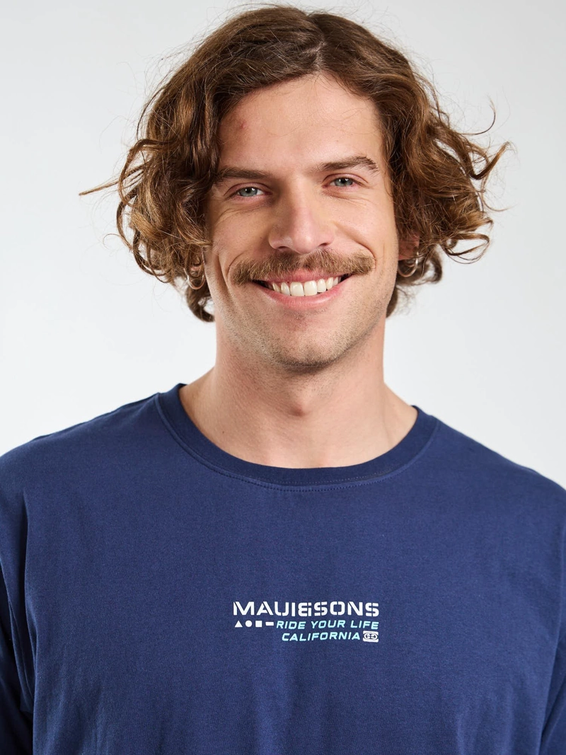 POLERA MC VIBES AZUL HOMBRE MAUI AND SONS - 4