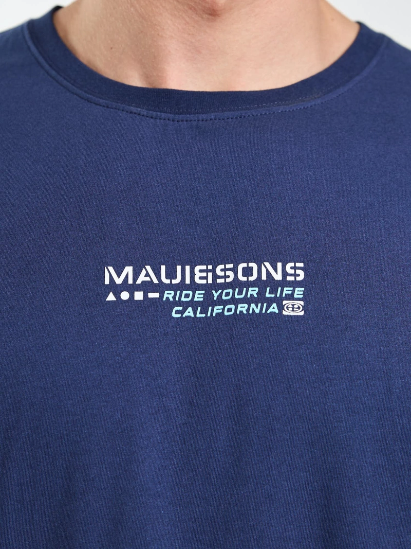 POLERA MC VIBES AZUL HOMBRE MAUI AND SONS - 5