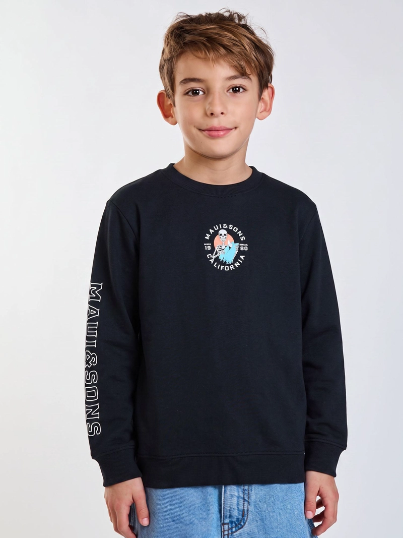 POLERA ML ENDLESS NEGRO INFANTIL MAUI AND SONS - 1