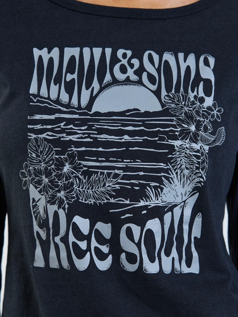 POLERA ML RIVA NEGRO MUJER MAUI AND SONS - 5