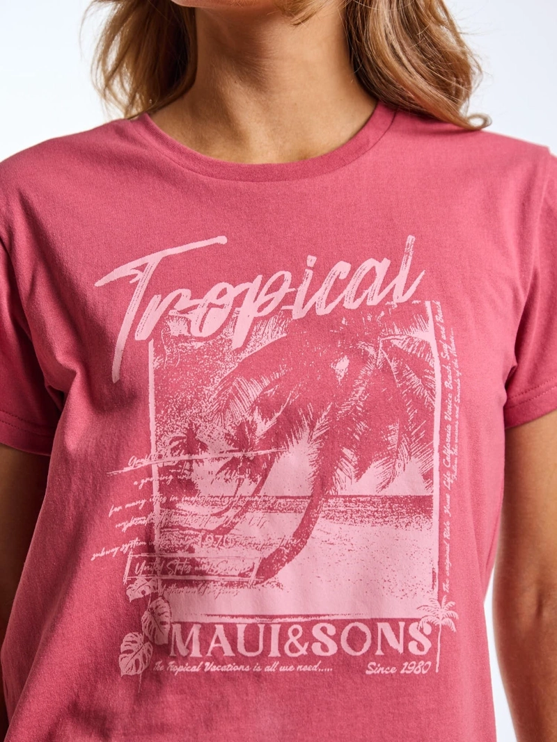 POLERA MC LIRA ROJO MUJER MAUI AND SONS - 5