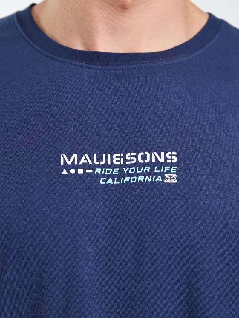 POLERA MC VIBES AZUL HOMBRE MAUI AND SONS - 5