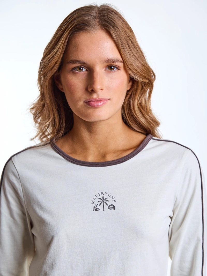 POLERA ML LUMA BEIGE MUJER MAUI AND SONS - 4
