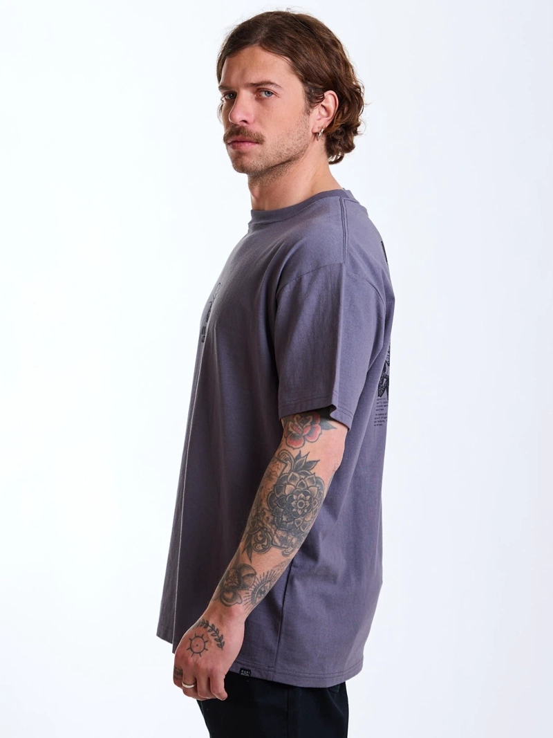 POLERA MC OVERSIZE WILD GRIS HOMBRE MAUI AND SONS - 3