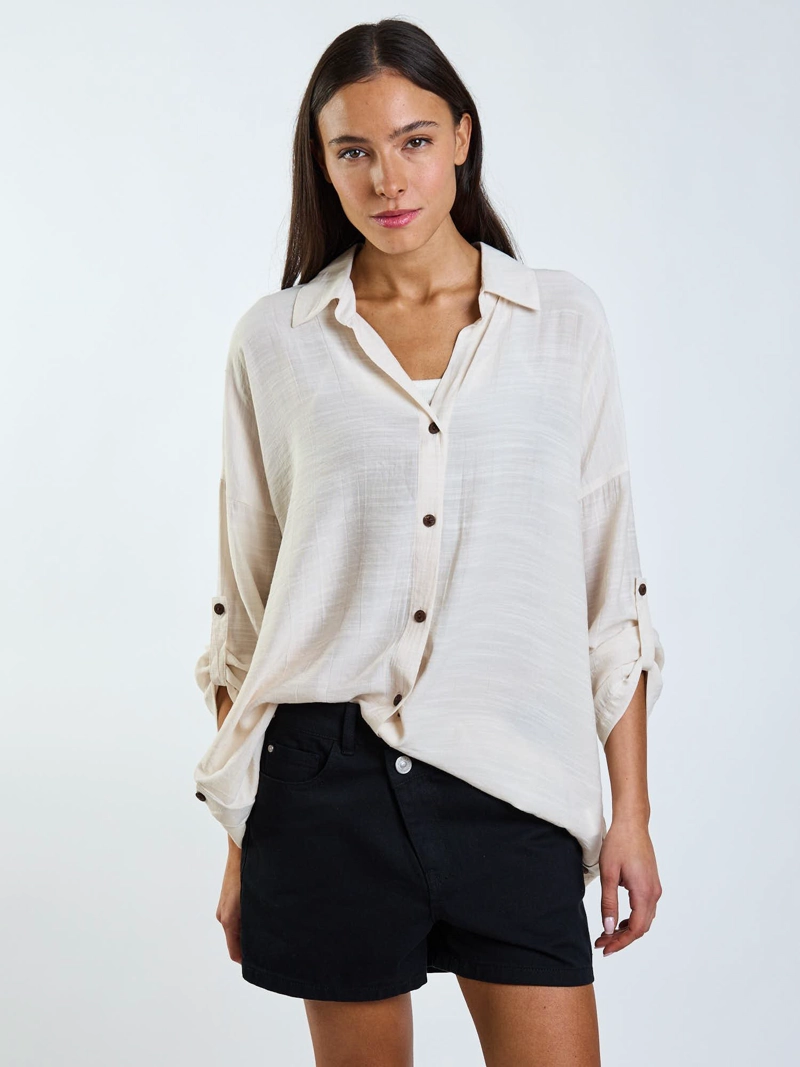 BLUSA ML KY CO BEIGE MUJER MAUI AND SONS - 1