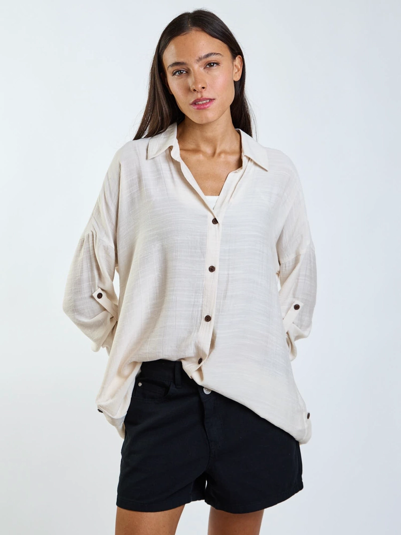 BLUSA ML KY CO BEIGE MUJER MAUI AND SONS - 7