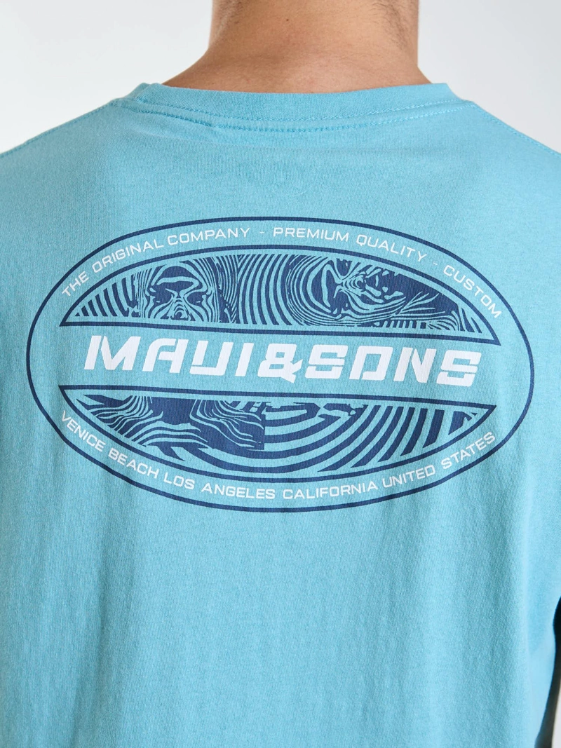 POLERA MC DRIFT CELESTE HOMBRE MAUI AND SONS - 4