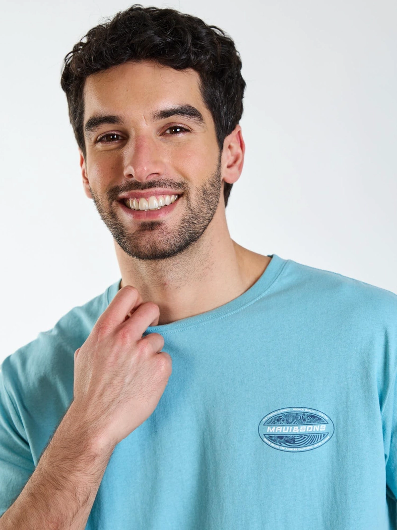 POLERA MC DRIFT CELESTE HOMBRE MAUI AND SONS - 5